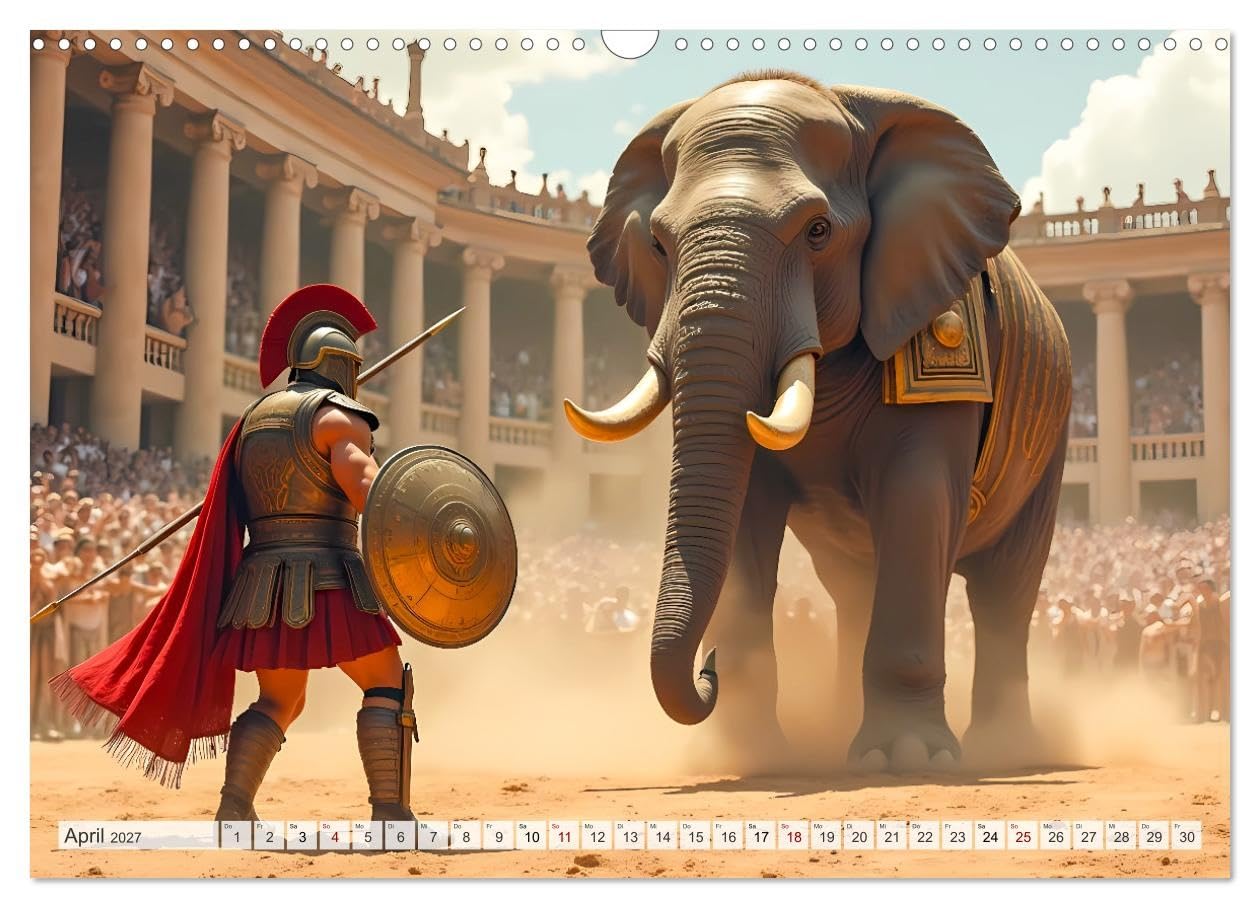 CALVENDO - Das Imperium - Visionen des Wilden Roms (Wandkalender 2027 DIN A3 quer), Monatskalender: Ein außergewöhnlicher Kalender, der dramatische Szenen voller Macht, Verrat, Kampf und subtiler Erot