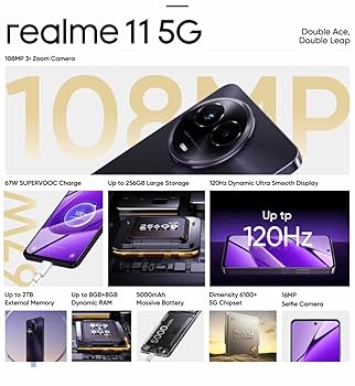 realme 11 5G 本体 8G/256(4台) Amazon.com: realme 11 5G Dual SIM 8+256GB | RMX3780 |108MP