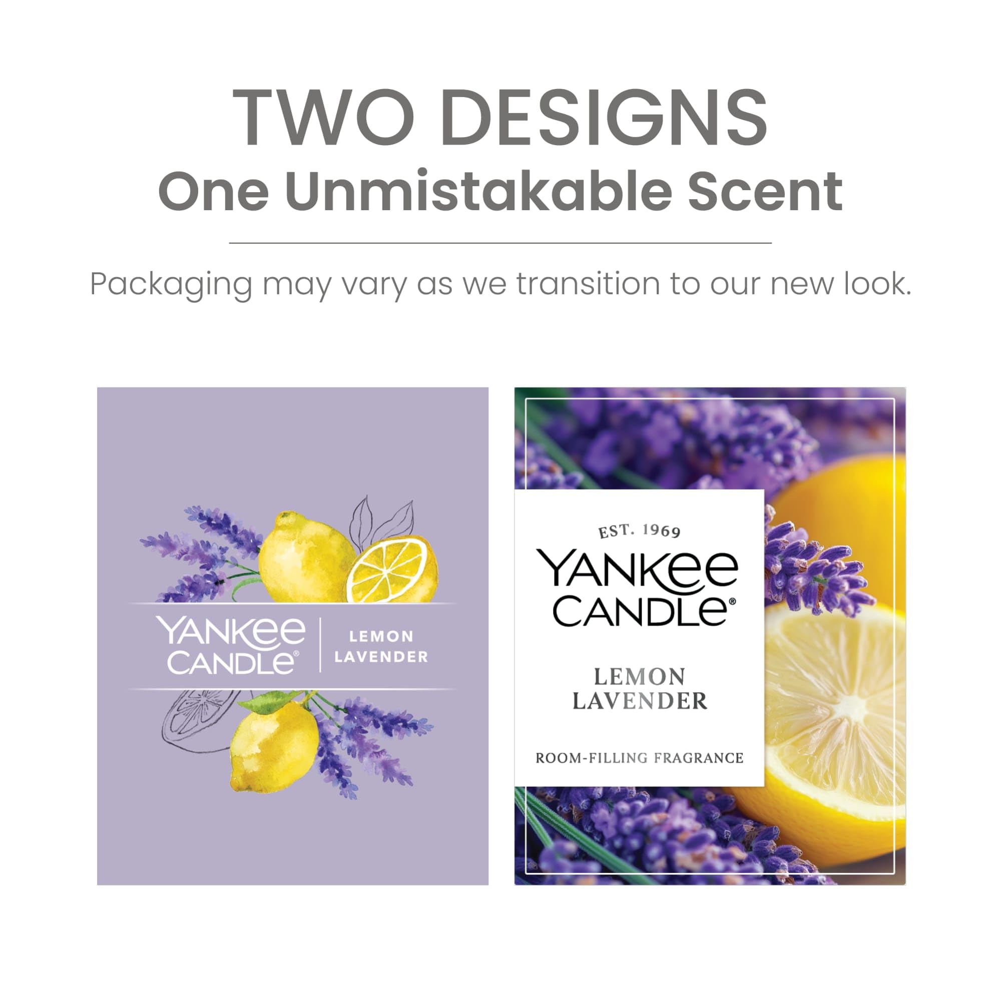 Yankee Candle Duftkerze im Glas, Zitronen-Lavendel, groß