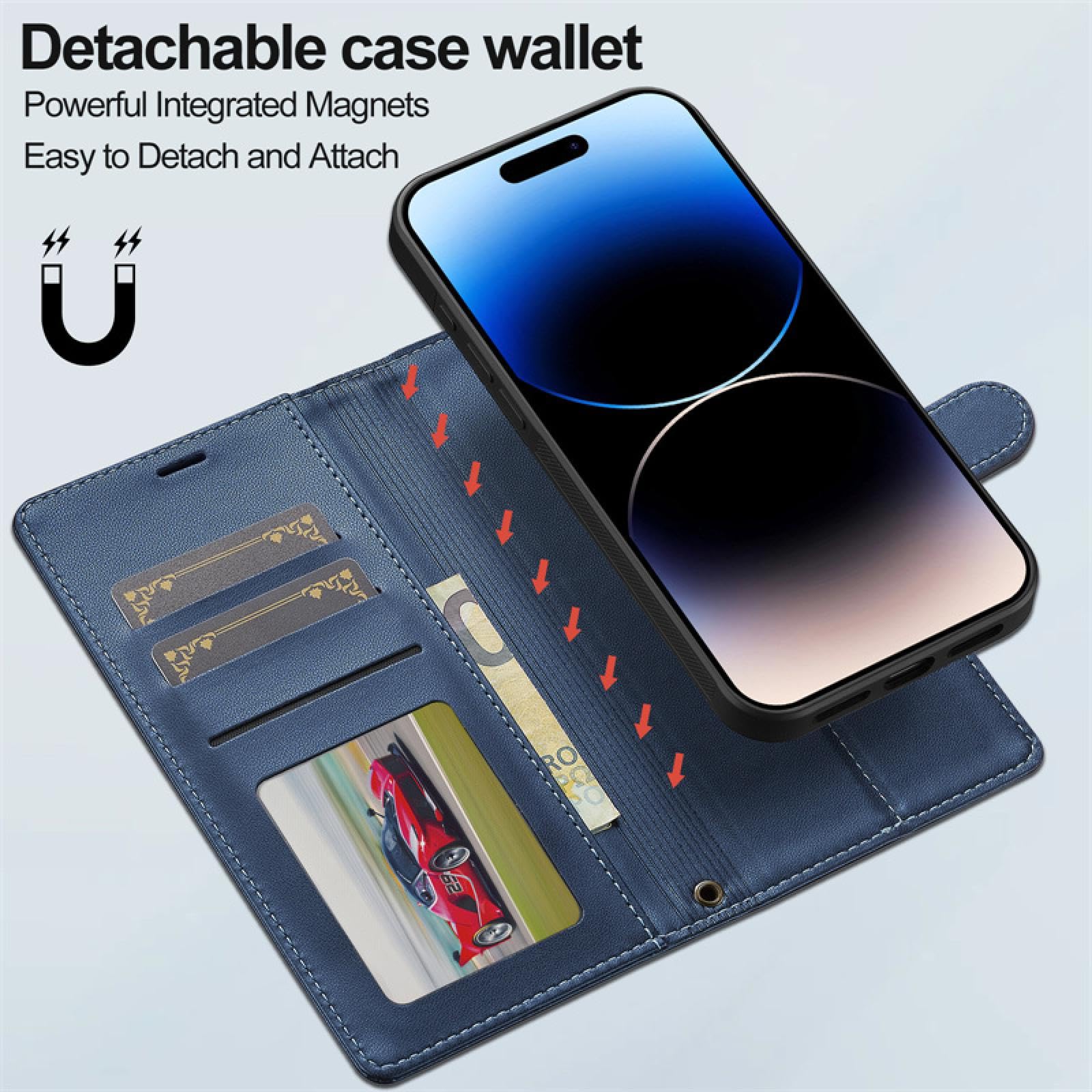 Étui Portefeuille magnétique en Cuir avec lanière pour iPhone 7 (iPhone 8) (Marron)