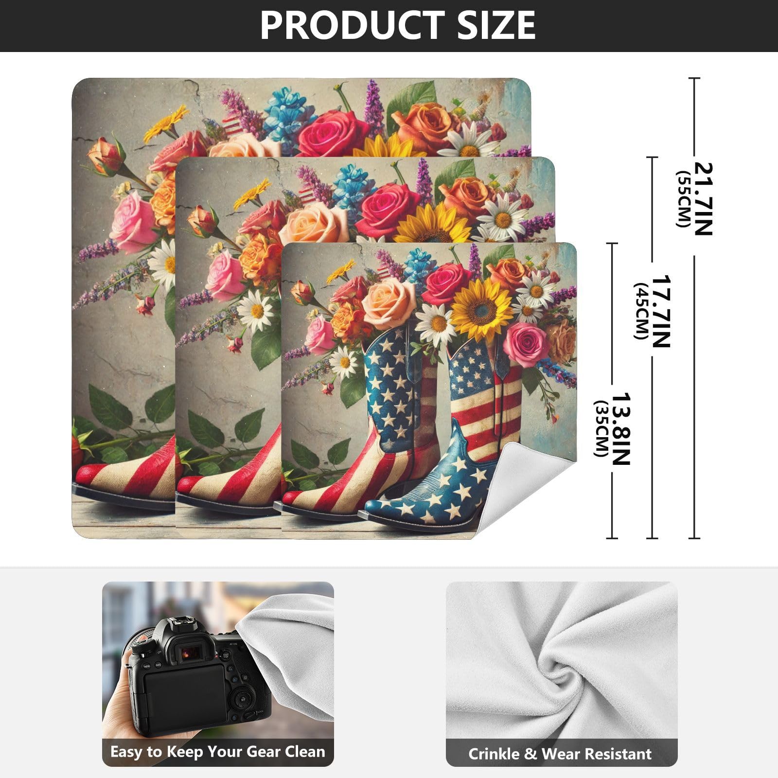 Joko Ivery Boots Floral Beige Camera Lens Wrap 21.7