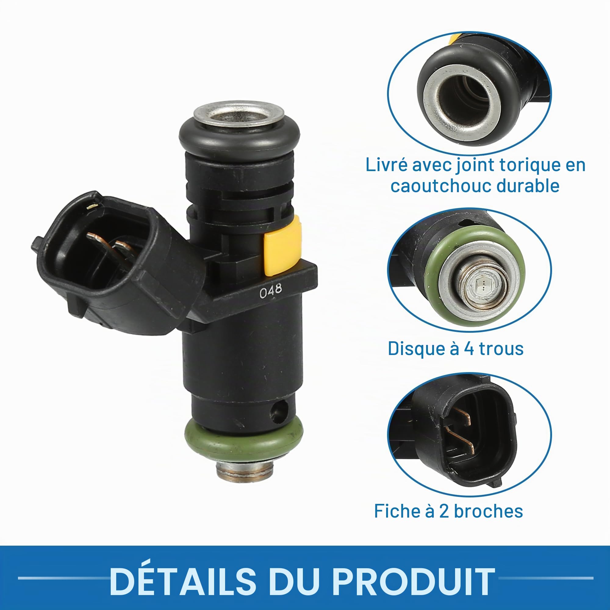 A ABSOPRO Injecteur De Carburant Pour VW Polo 1.4 16V 06-09 4 Pièces