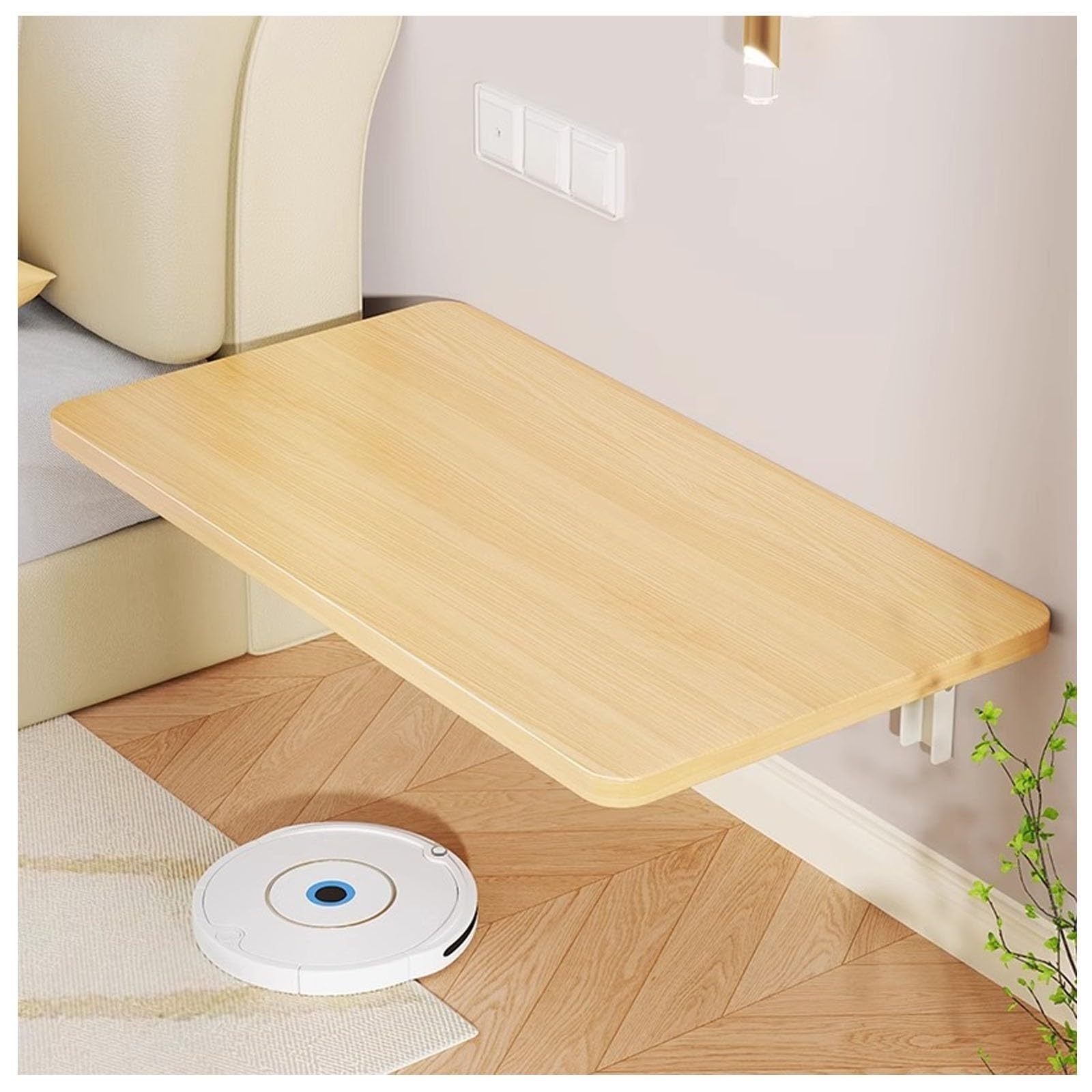 GJZQDKX Wall Mounted Folding Table - Space-Saving Work Desk for Garage, Home, Office, Kitchen, Dining Room, Laundry Room, Home Bar (Logs, 15.75"x7.87")