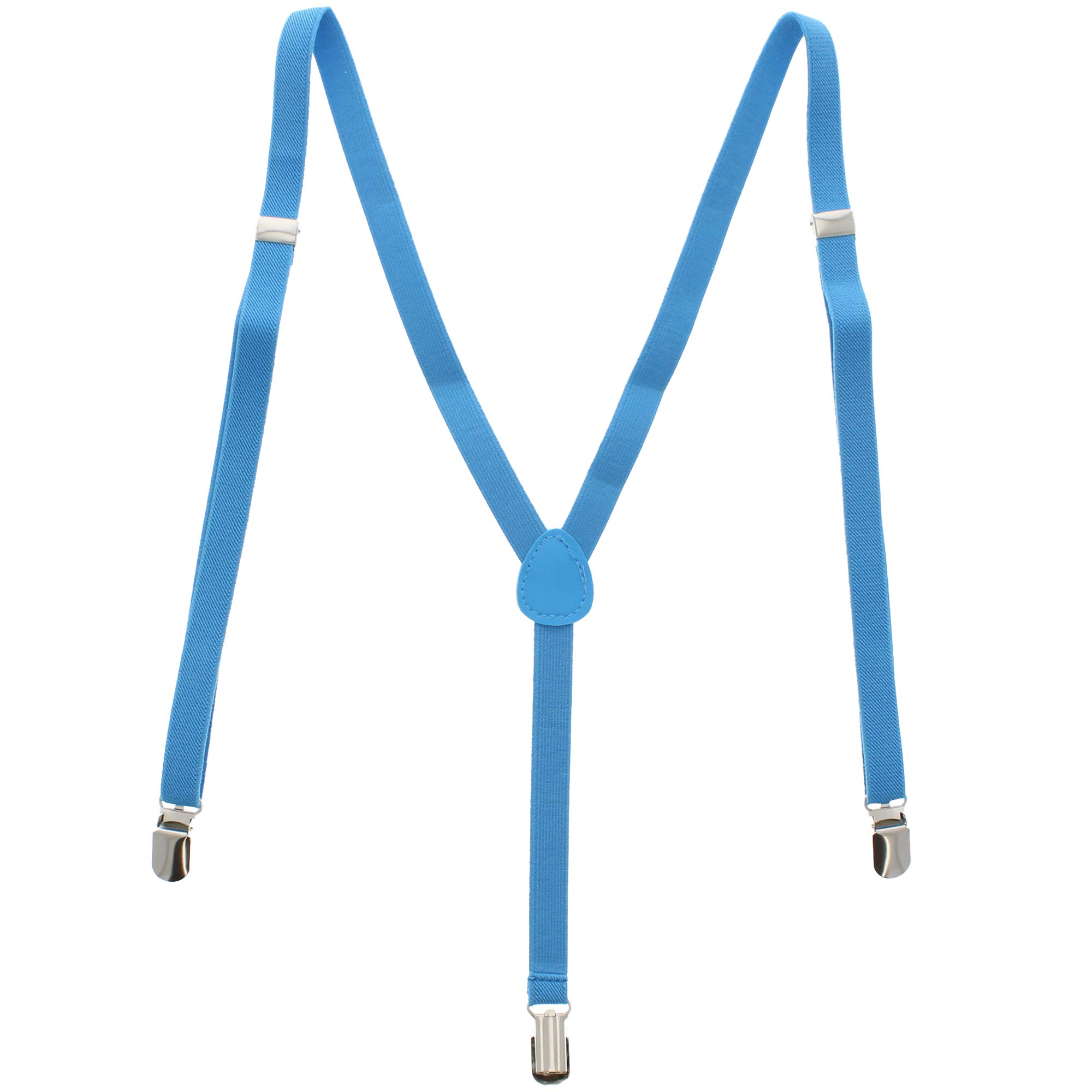 Zac's Alter Ego Men/Ladies Adjustable 15mm Width Skinny Plain Braces/Suspenders