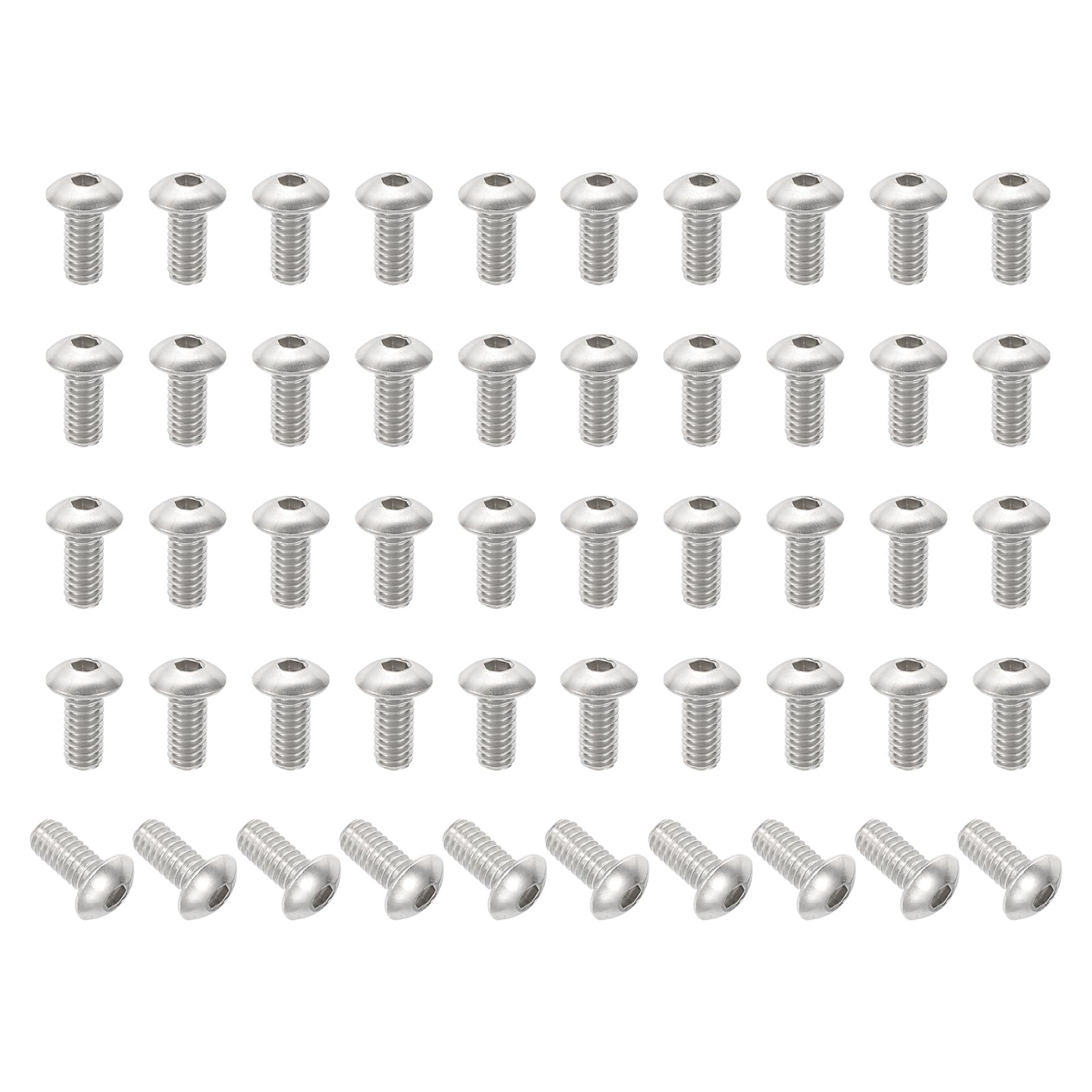 PATIKIL #8-32x3/8" Button Head Socket Cap Screws
