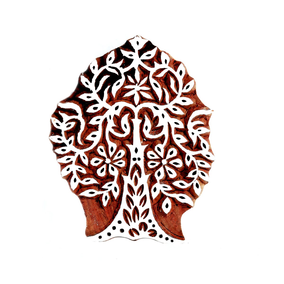Tree Pattern Mughal Design Wooden Printing Stamp Block HandCarved for