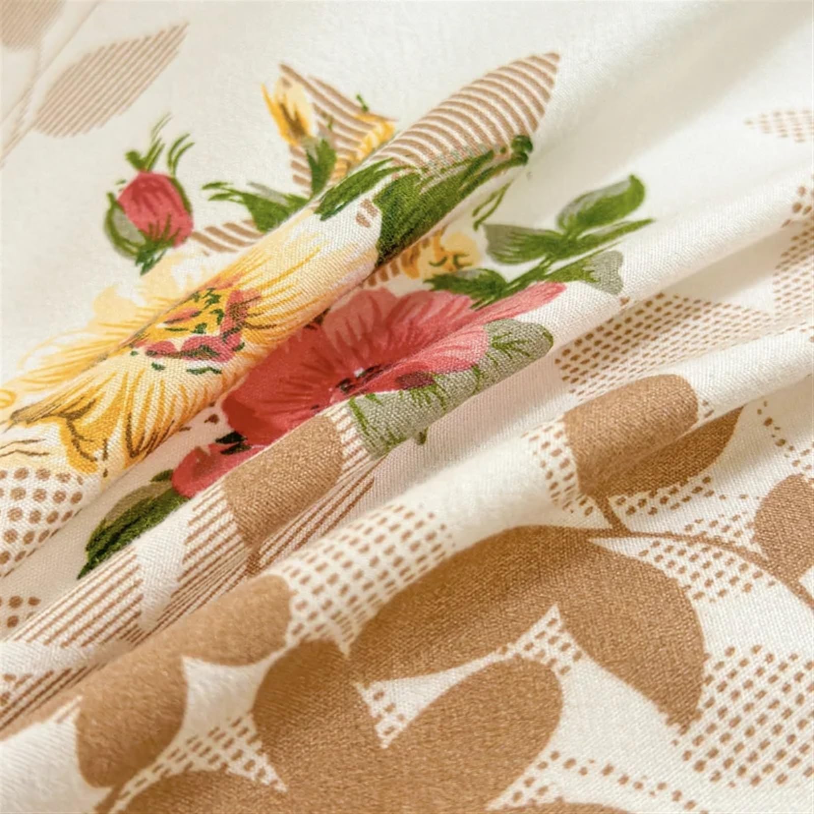 Falda de Cama de Estilo Floral, Colcha de Encaje de Doble Capa, Funda de Cama con Volantes, Protector de colchón for el hogar FaldóN De Cama Ruffle Wrap Colcha Gruesa(C,180x220cm 1pc)