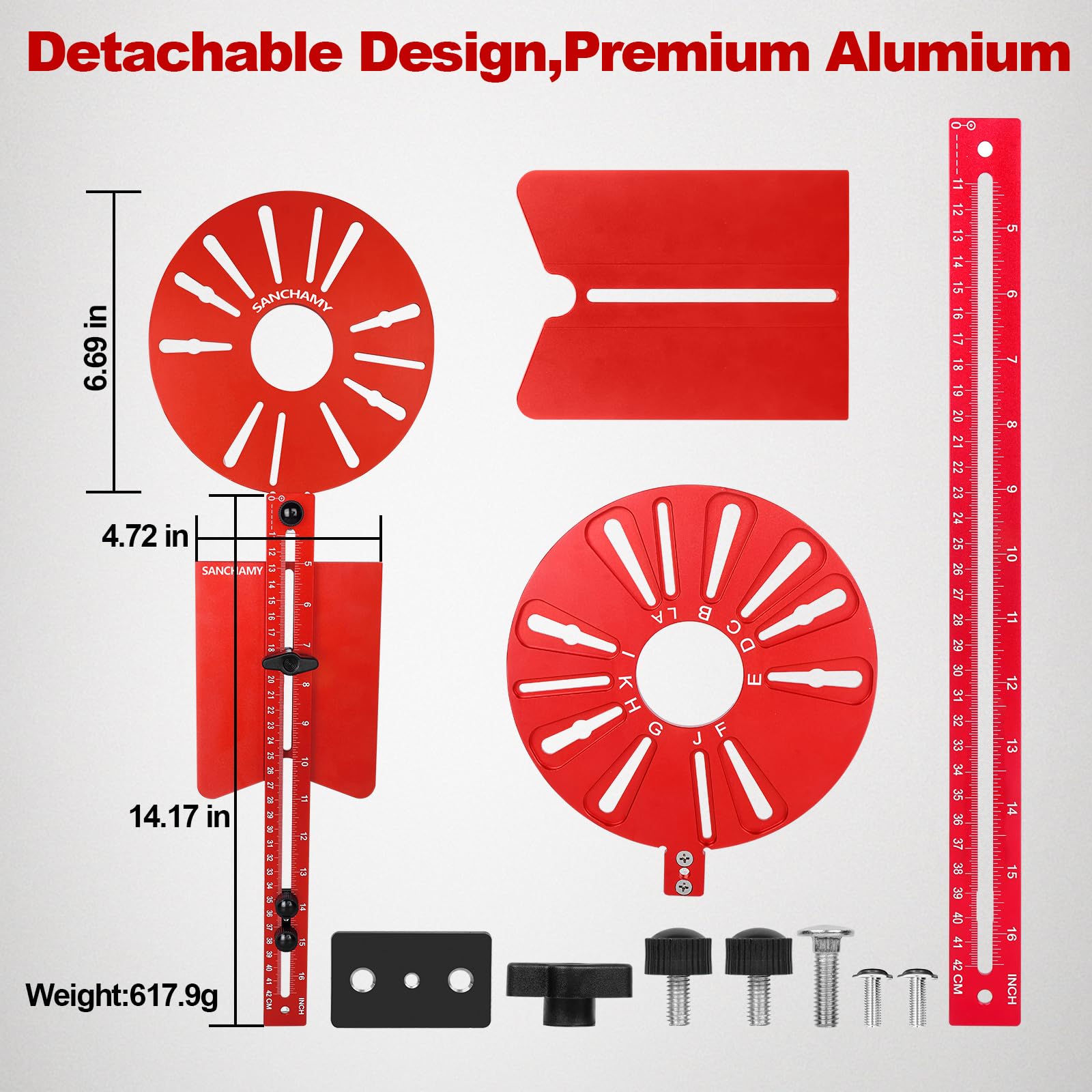 Snapklik.com : 5 In 1 Router Circle Cutting Jig For Cutting/Routing ...