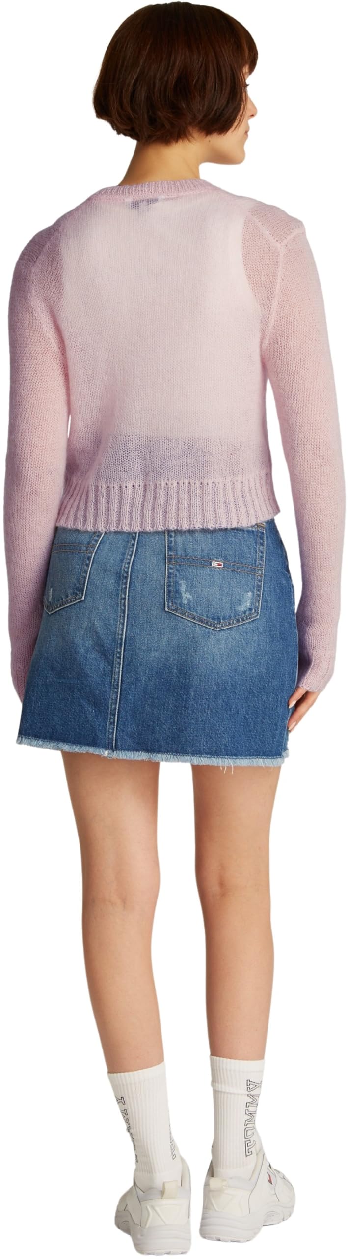 Tommy Jeans Damen Pullover Open Knit mit V-Ausschnitt