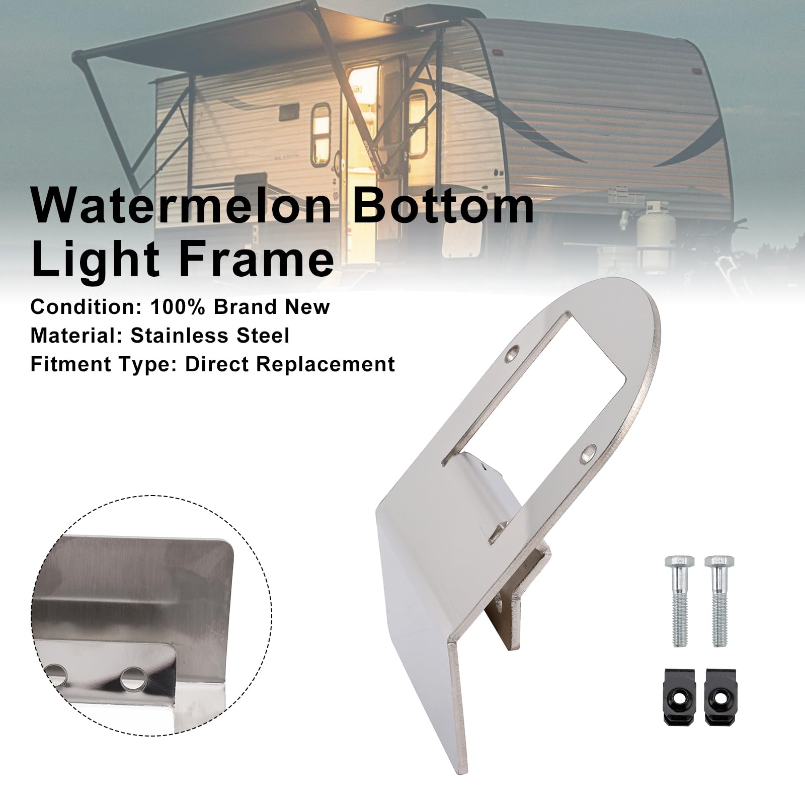 Areyourshop Watermelon Under Glow Frame Bracket Universal Clamp Style Mount for Universal Truck RV Trailer Watermelon Light