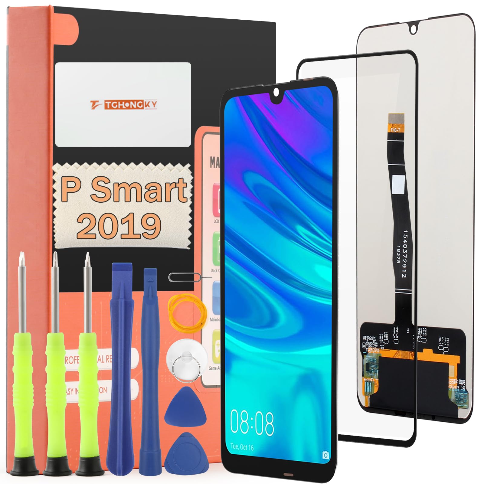 Schermo per Huawei P Smart 2019/2020 Display Digitalizzatore Touch Screen LCD P Smart 2019/2020 Schermo LCD Display + Kit di Riparazione(Nero)