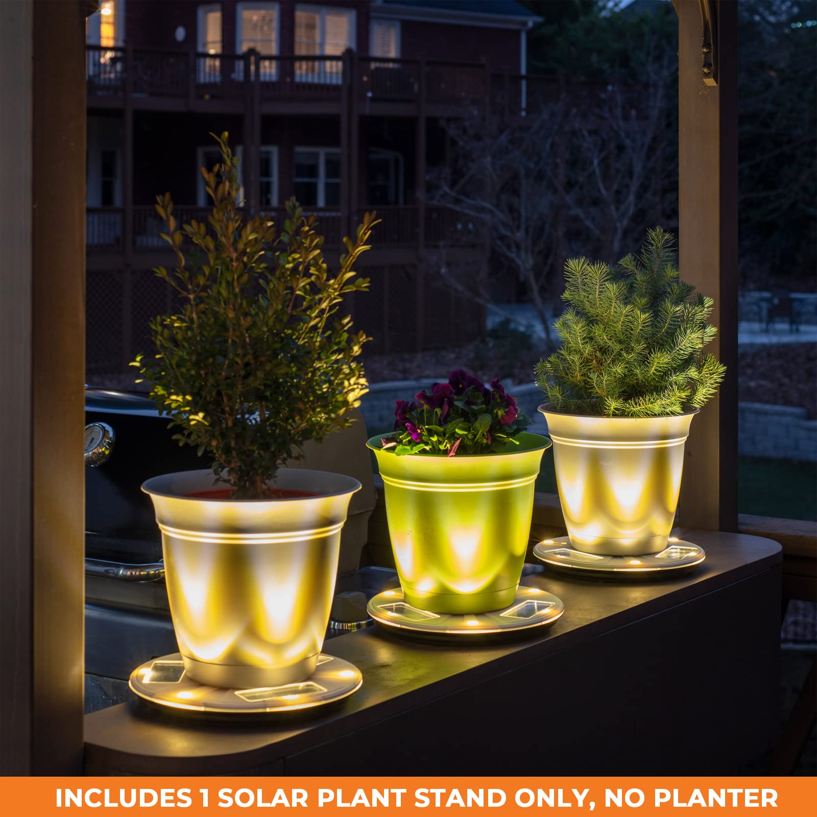 Amazon.com : Gama Sonic Illuminated Plant Stand for Outdoor, Solar