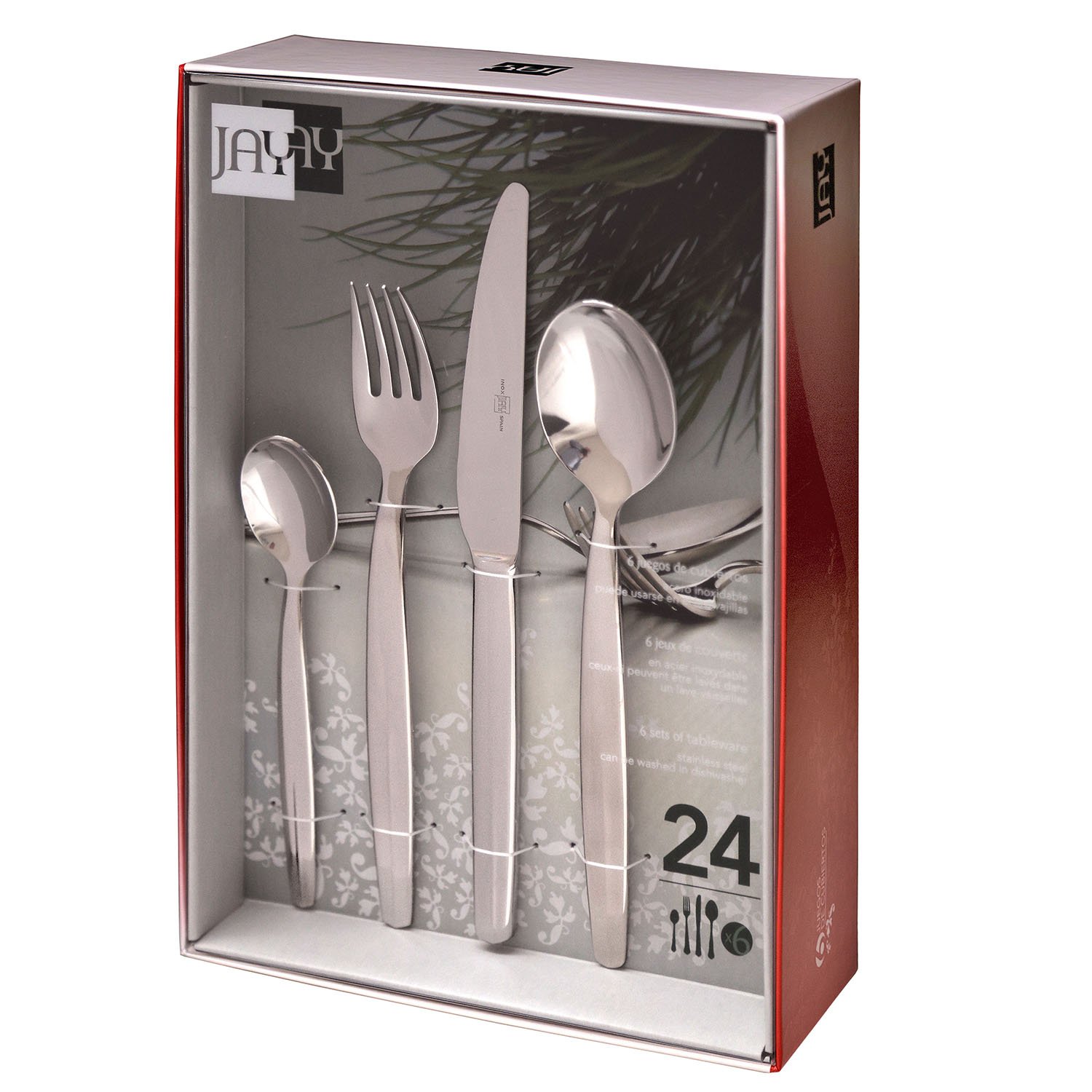 Jay Set de cubertería con 24 Piezas, 3 mm, Centimeters