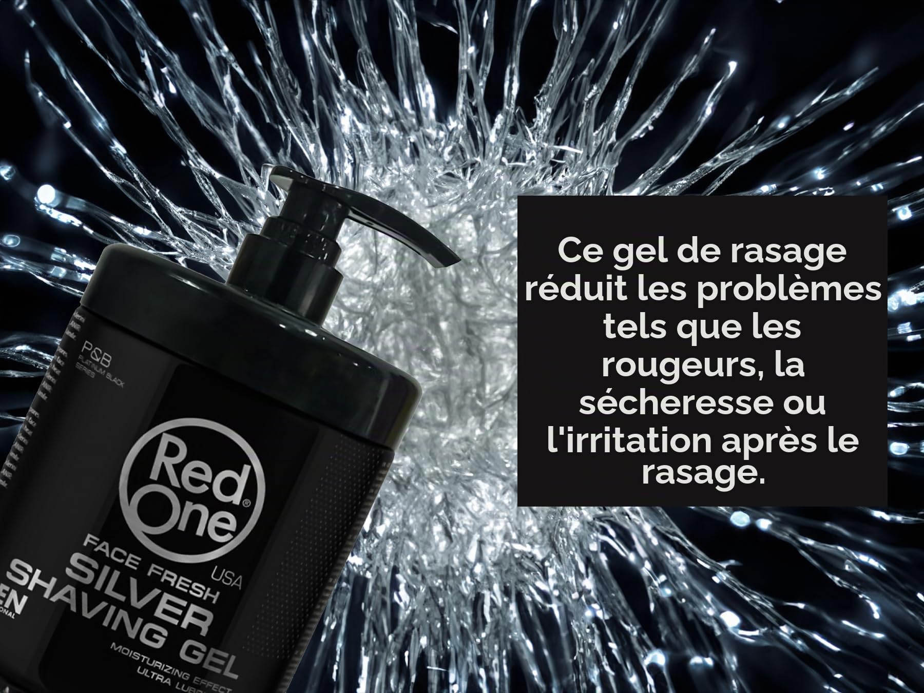 Redone Red One à raser Silver transparent pour barbe et contour - 1000 ML