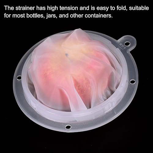 Miniatura 5 de PATIKIL Filtro de alimentos de 5.4 pulgadas de diámetro exterior, paquete de 4 filtros de malla de 300 filtros de malla fina para jugo, café,