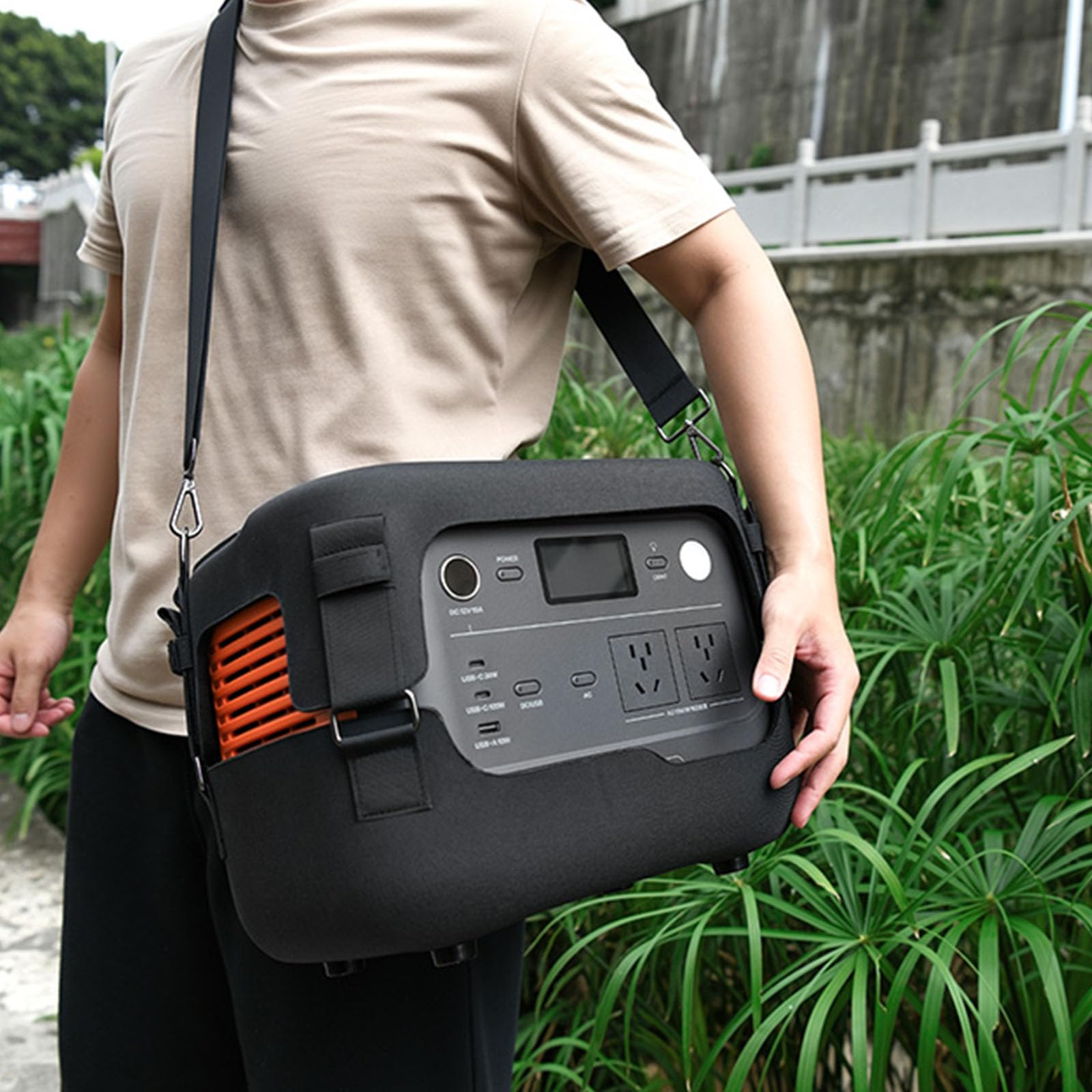 Funda protectora de almacenamiento para unidad de alimentación, incluye carga lateral abierta y base impermeable para uso al aire libre, impermeable, transportable, protección para productor