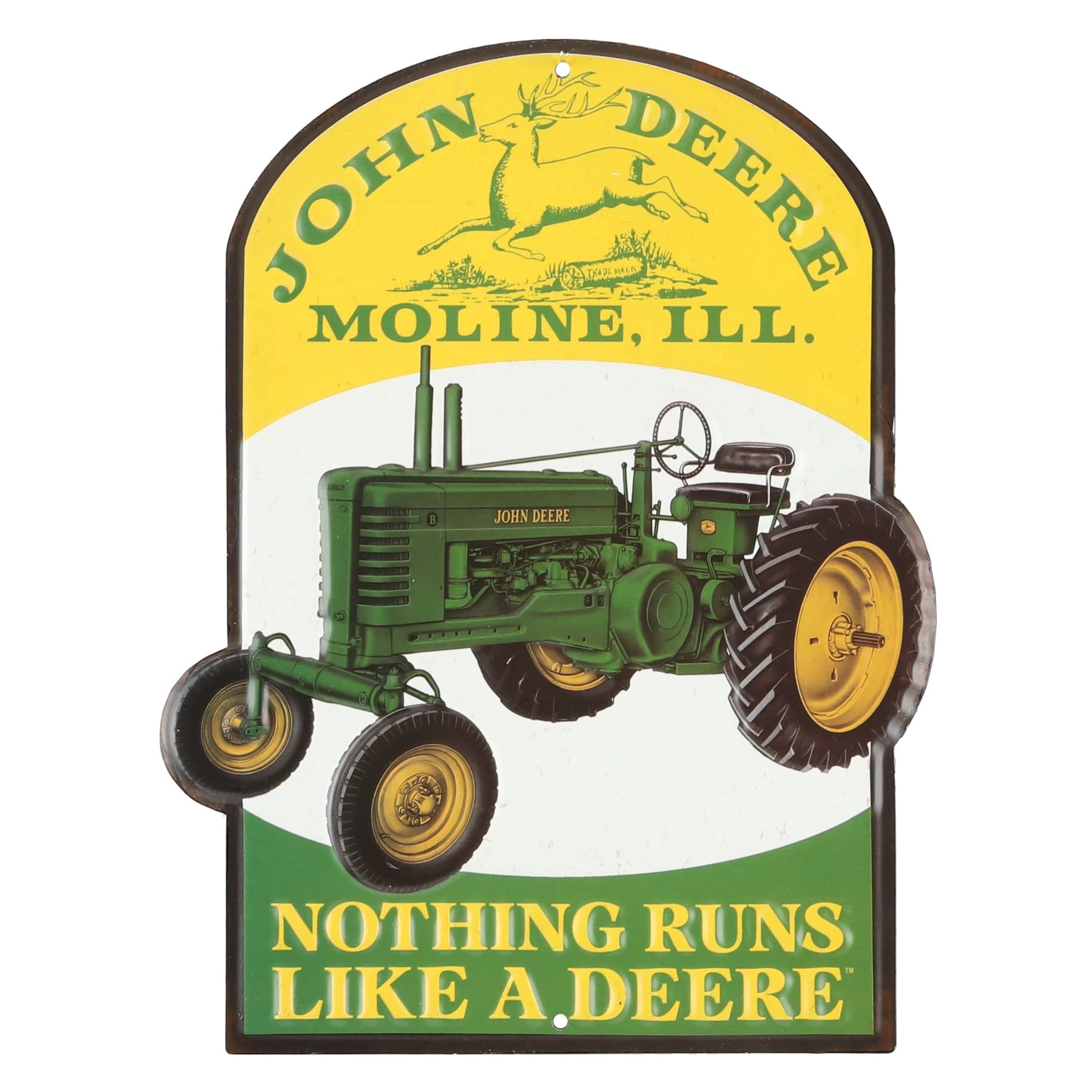 John Deere Nothing Runs Like a Deere Tin Sign 8 x 10in