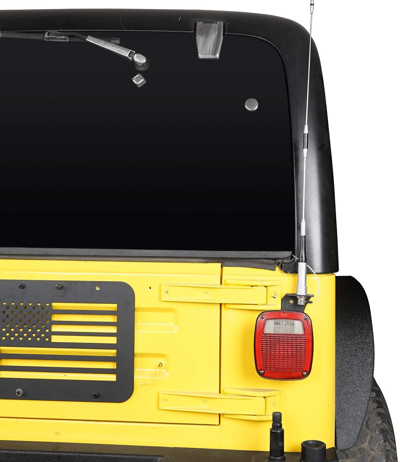 Hooke Road Wrangler TJ Auto CB Antenna Mount Bracket Holder for 1997-2006 Jeep Wrangler TJ