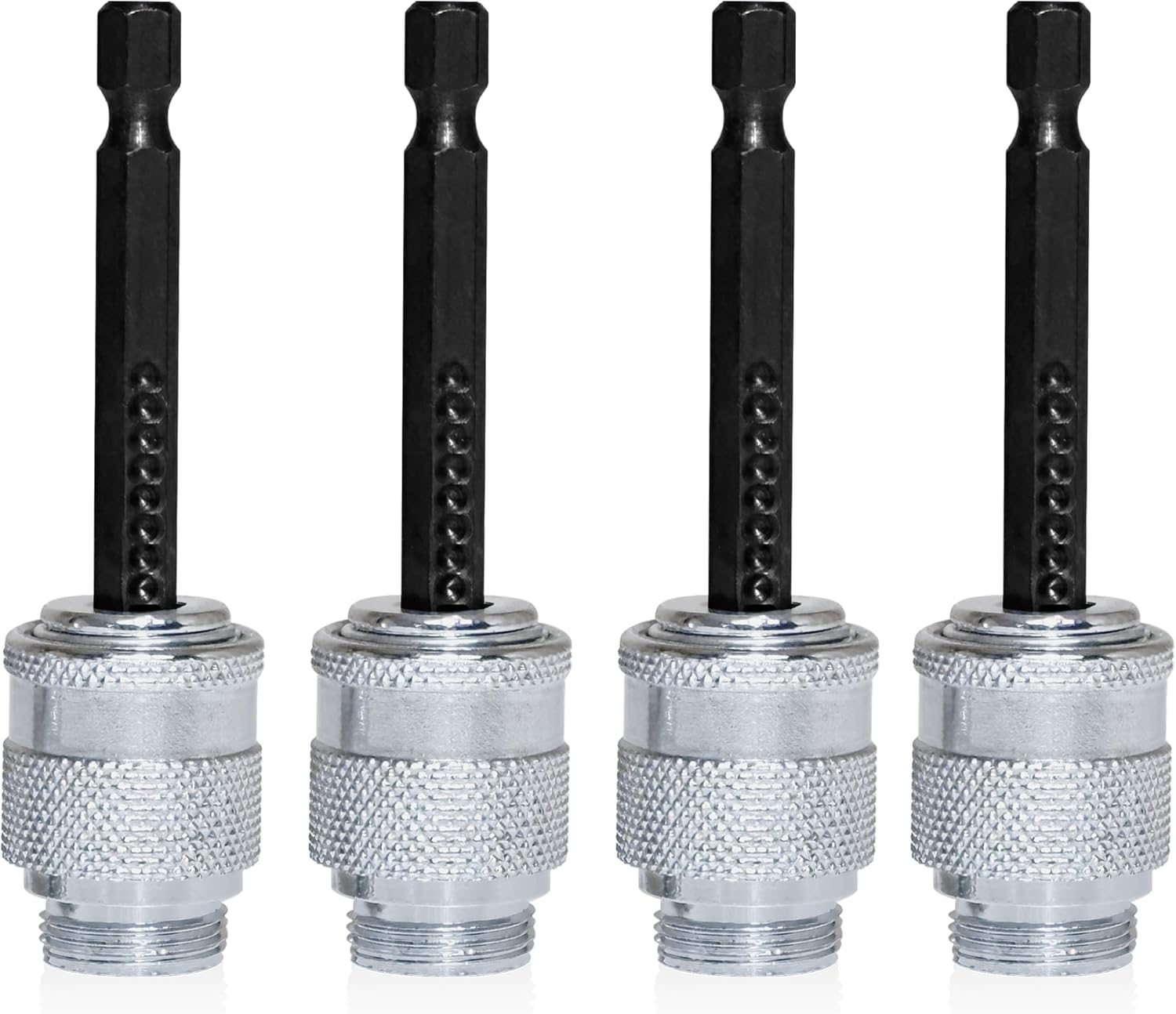 4PCS Wire Stripper Connecting Rod for Drill,Wire Stripper Adapters,Thread Diameter 0.6 Inches