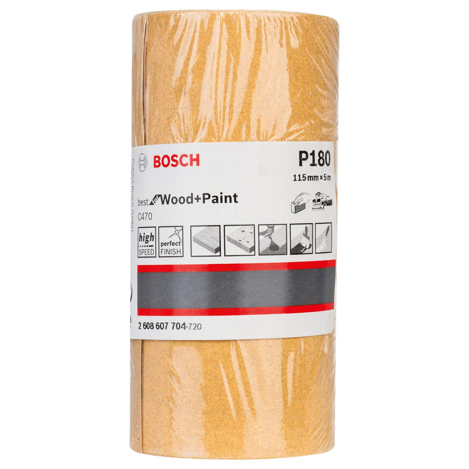 Bosch Pro rolka szlifierska Best for Wood and Paint do drewna i farby (115 mm, 50 m, ziarnistość 180, C470)