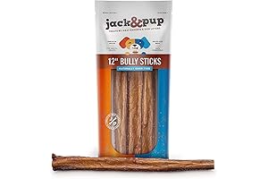 Jack & Pup 12-Inch Premium-Grade Odor-Free Bully Sticks: The Perfect Chews for Your Dog