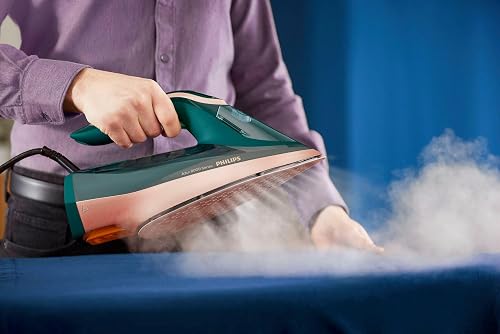 PHILIPS Azur 8000 Series Steam Iron - 70g/min Continuous Steam, 240g Turbo Steam, 3000 W Power, OptimalTEMP Technology, Opal Green (DST8030/70) - 5