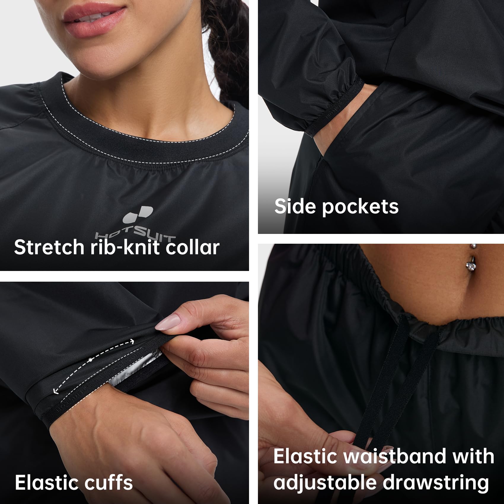HOTSUIT Sauna Suit Donna Perdita di Peso Giacca da Ginnastica Allenamento in Palestra