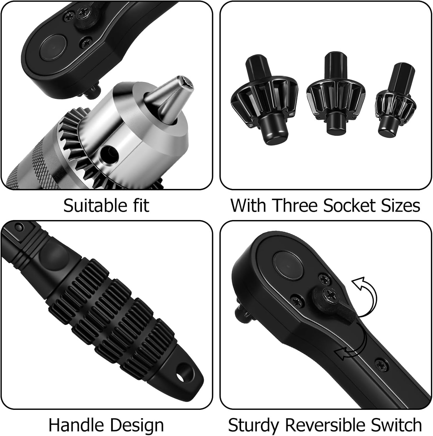 2 in 1 Drill Chuck Ratchet Spanner 2026 Universal Chuck Key Replacement Tool 2 in 1 Ratchet Drill Key Wrench Compatible with Most Electric Drills and Power Tools(2 Pcs)