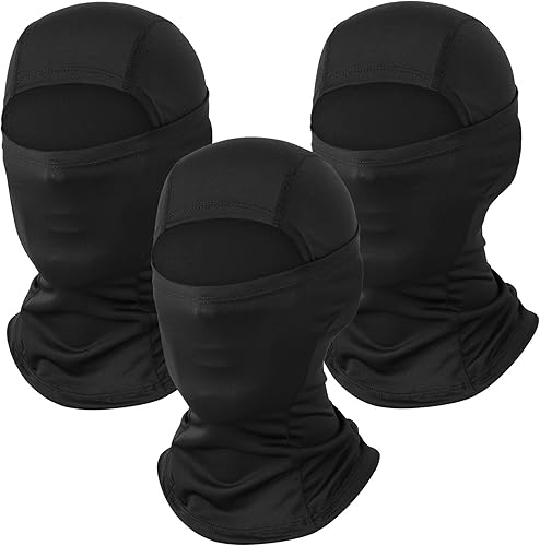 Paquete de 3 máscaras de esquí para hombres y mujeres, pasamontañas, máscara facial de verano, máscara de cabeza completa para casco de motocicleta,