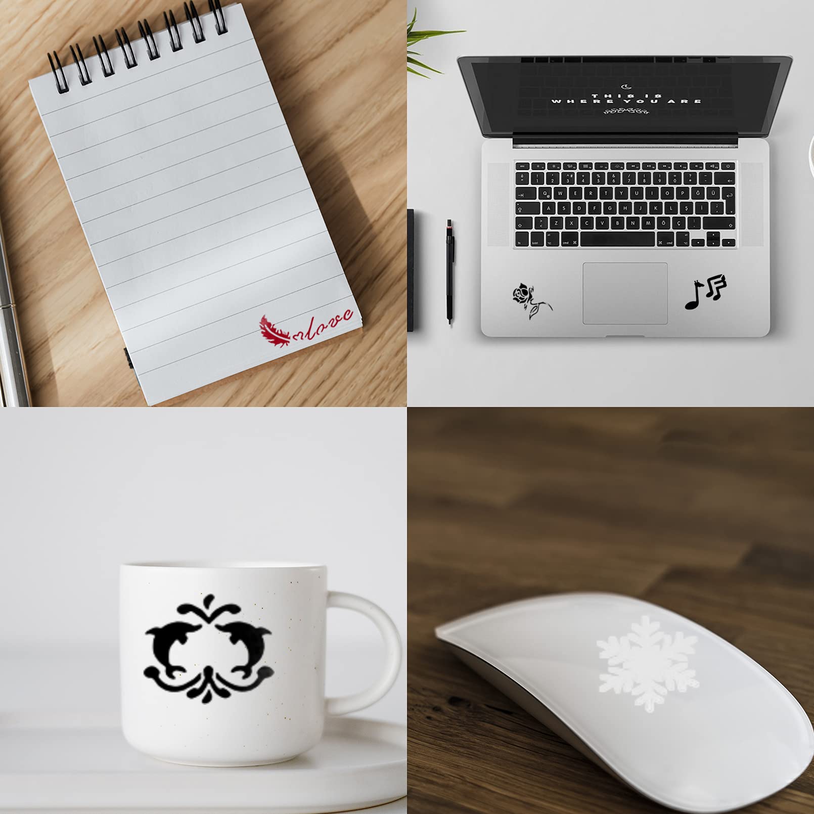 Buy CUTELIILI 24 Sheets Henna Temp Tattoo Stencil for Women and Kids