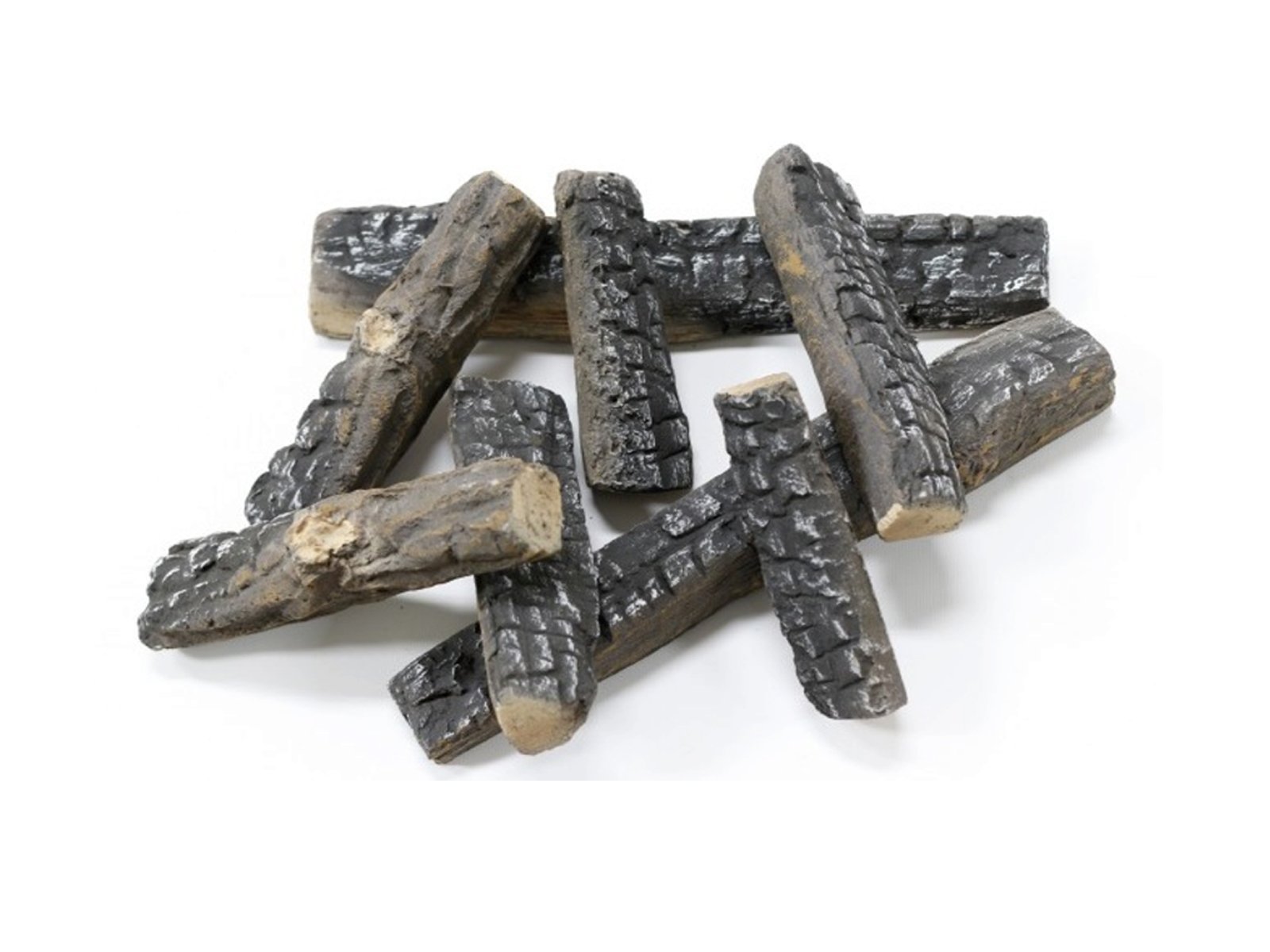Purline WINCBTOUT-10 Keramische Holzscheite für die Dekoration von Ethanol-Kamin, 8 Einheiten