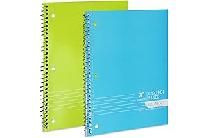 Spiral Notebooks, 1-Subject Notebook, College Ruled Notebooks - 70 Sheets - 3...