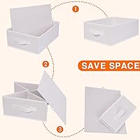 Vista 45 de JAKAGO Fabric Storage Bins set of 4 Rectangle Storage Baskets with Handle Foldable Closet Organizer for Clothes Towel bedding Books Collapsible