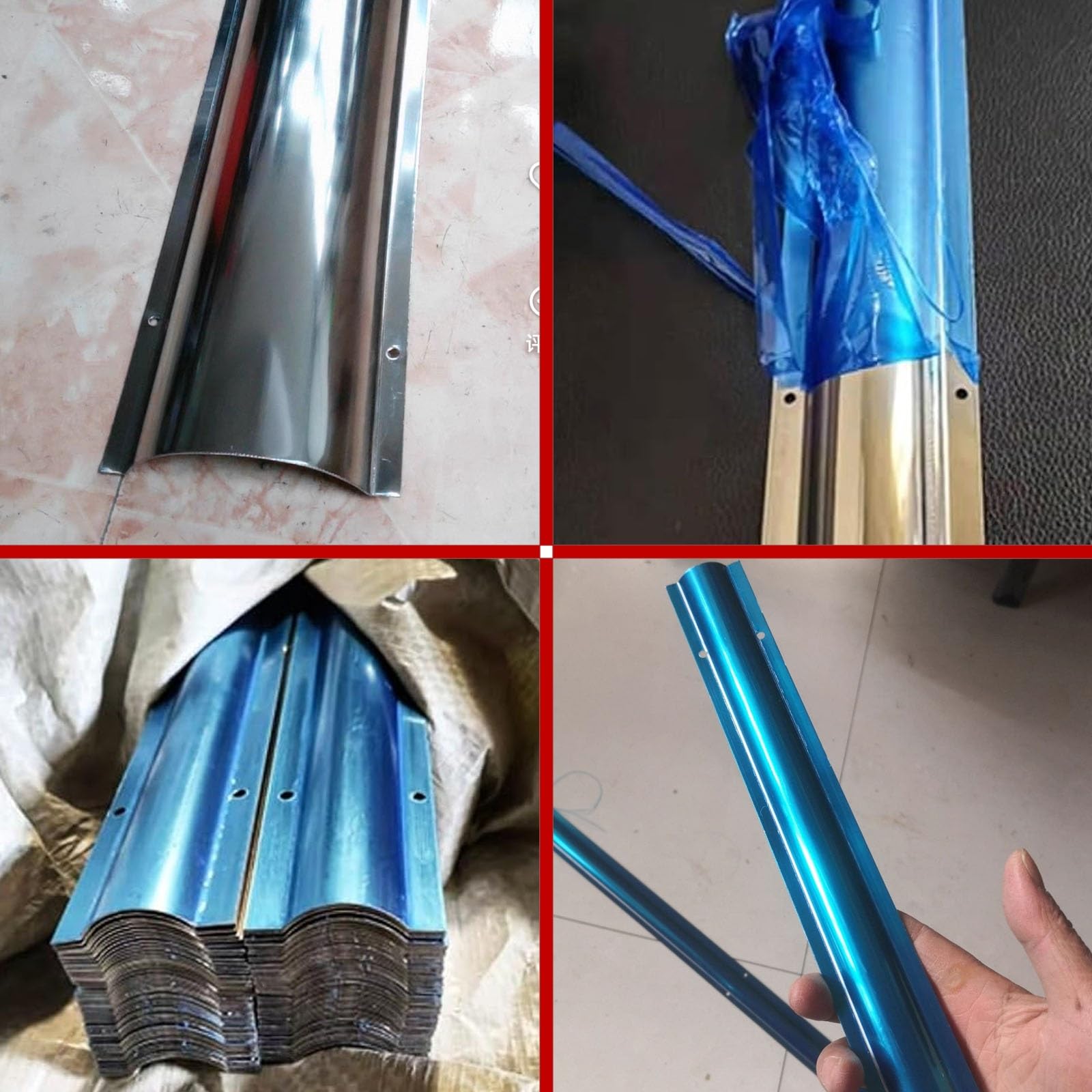 2 Stück Edelstahl-Kabelkanal, Drahtschutzkanal, Halbrunde Silberne Metallkabelabdeckung, 1 M (3,28 Fuß) Lang, Kabelabdecker For Decke, Ecke, Boden(5.3cm/2.1in 9 cable)