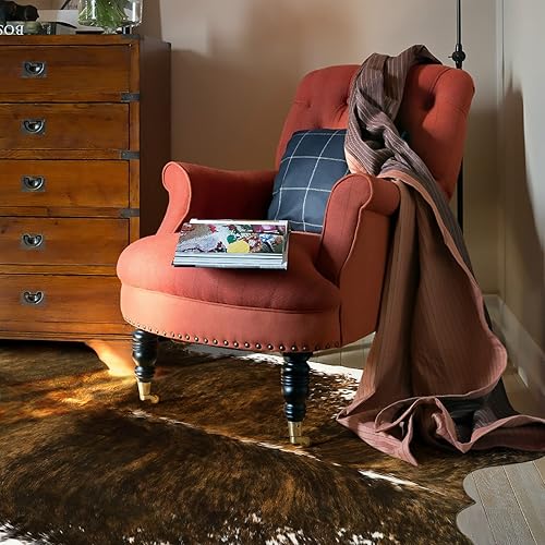 Miniatura 5 de AROGAN Alfombra sintética con estampado de vaca grande (4 x 3 pies), alfombra de área con estampado de vaca con respaldo antideslizante, alfombras