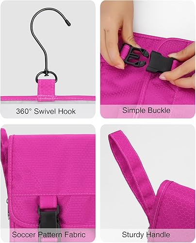 Miniatura 6 de Relavel Neceser colgante para hombres y mujeres para viajar, 02-rosado intenso, Neceser para mujer