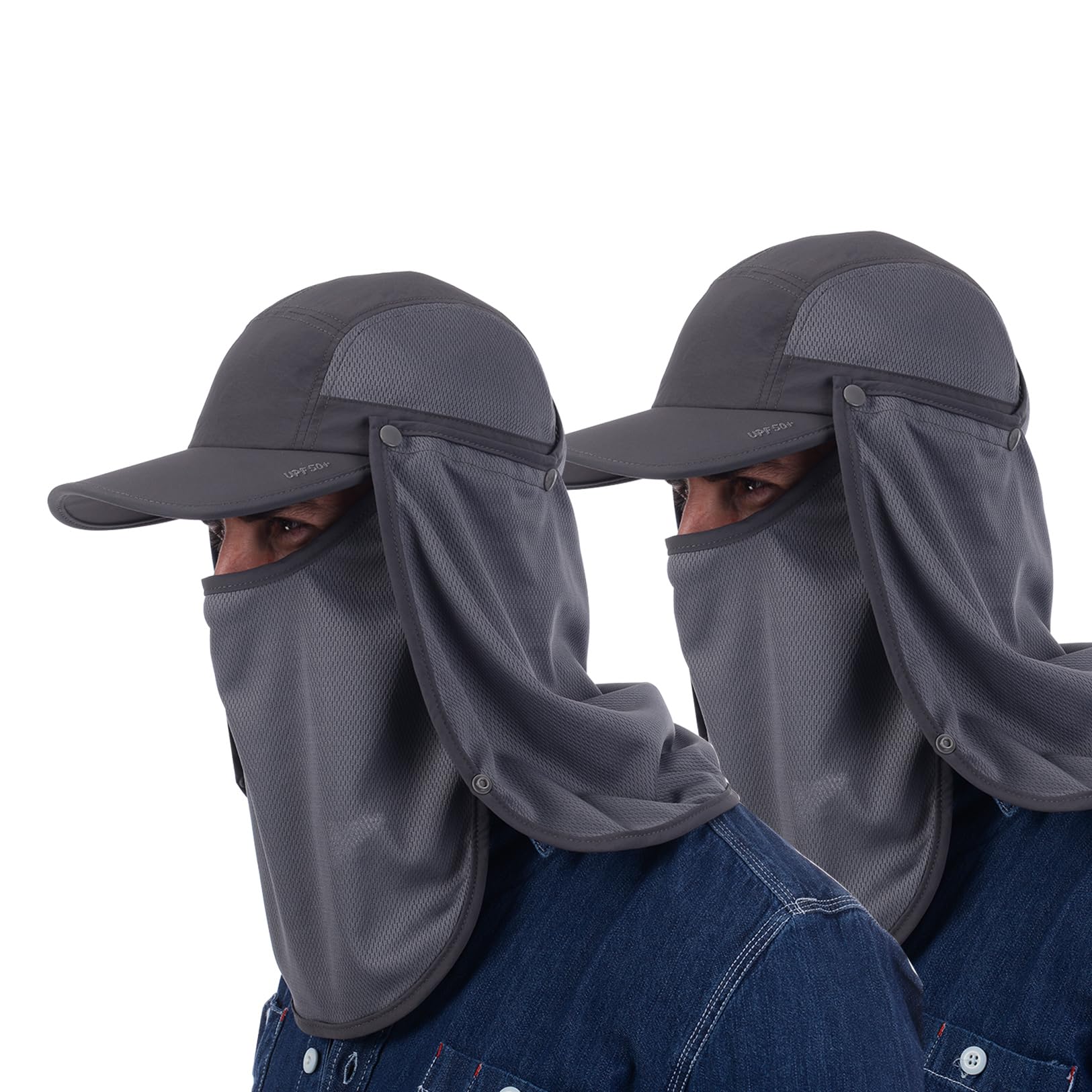 帽子 SEE SEE SUN CAP Sun Cube Fishing Sun Hat for Men with Neck Cover Flap, Wide