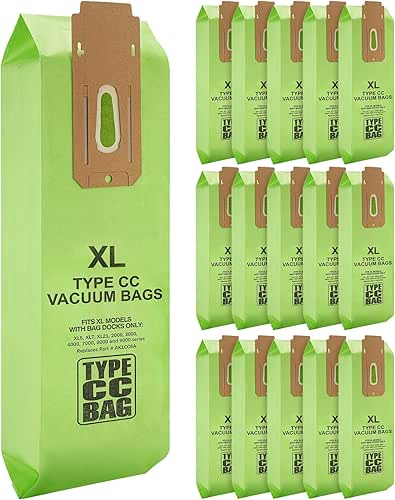 16 Packs Vacuum Bags for Oreck Type CC, Compatible with