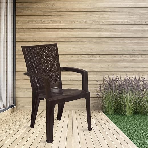 Nilkamal Plastic Chair Set of 2 Weather Brown