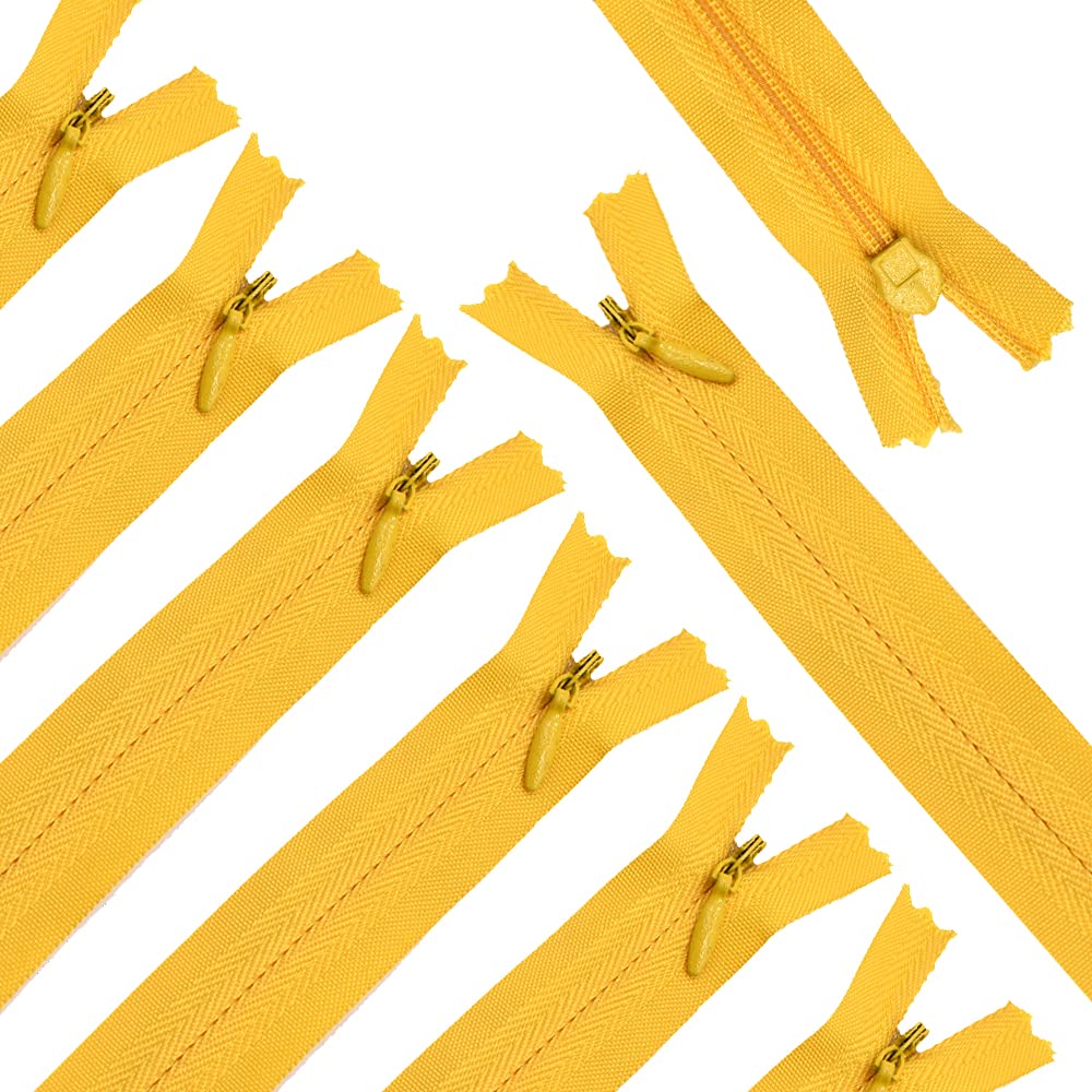 Renashed 45pcs 21.5 Inch Nylon Invisible Zippers for Tailor Sewer Sewing Craft Crafter's Special (Yellow)