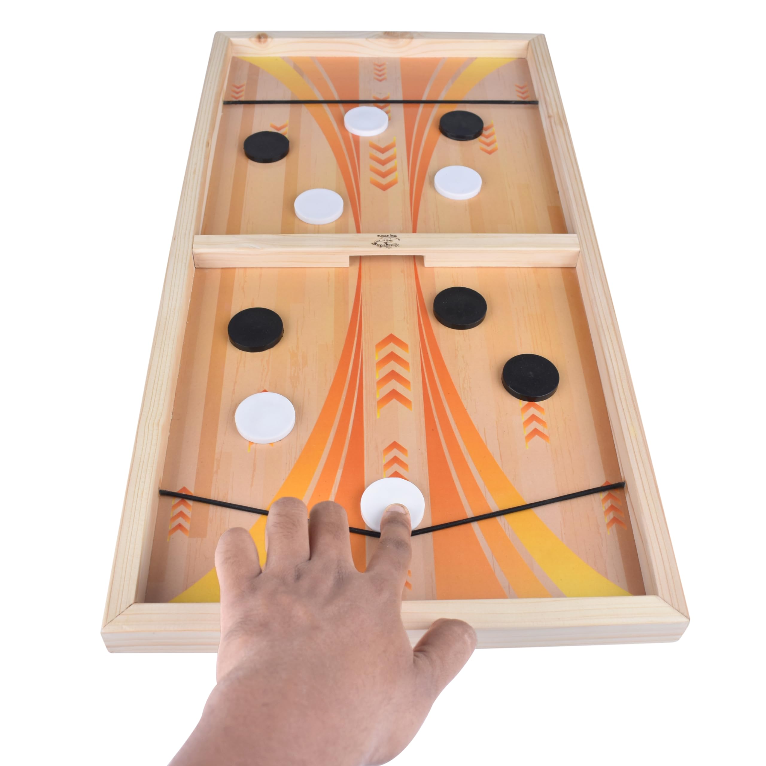 Yollipie Fastest Finger First Board Game with Ludo and Snake Ladder - 3 in 1 Wooden Indoor Game Set, Including String Hockey - Fun for Adults, Kids, and Families (B0CWGM1LYP) Amazon Price History, Amazon Price Tracker