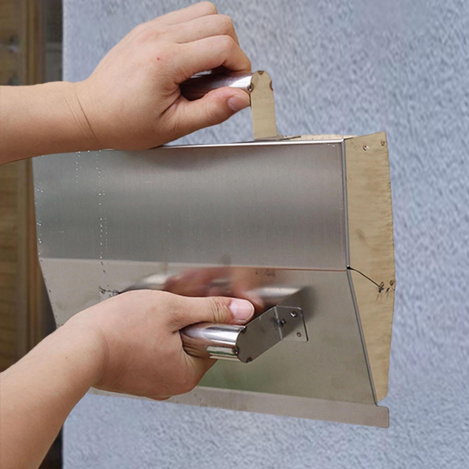 Truelle à Béton en Acier Inoxydable 32x20 cm - Outil de Plâtrage Mural Manuel pour Maçonnerie et Rénovation