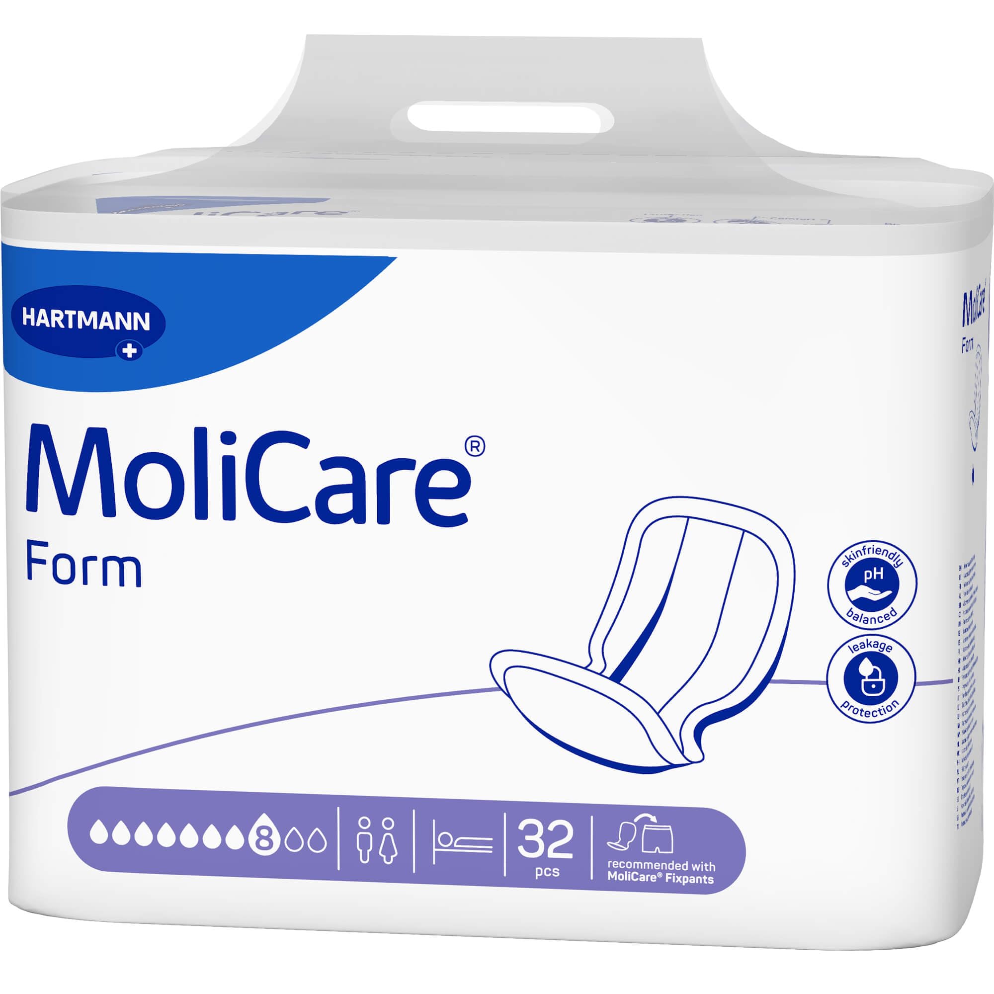 MoliCare Form 8 Tropfen Inkontinenzeinlagen Super Plus, 32 Sztuka Depozyty