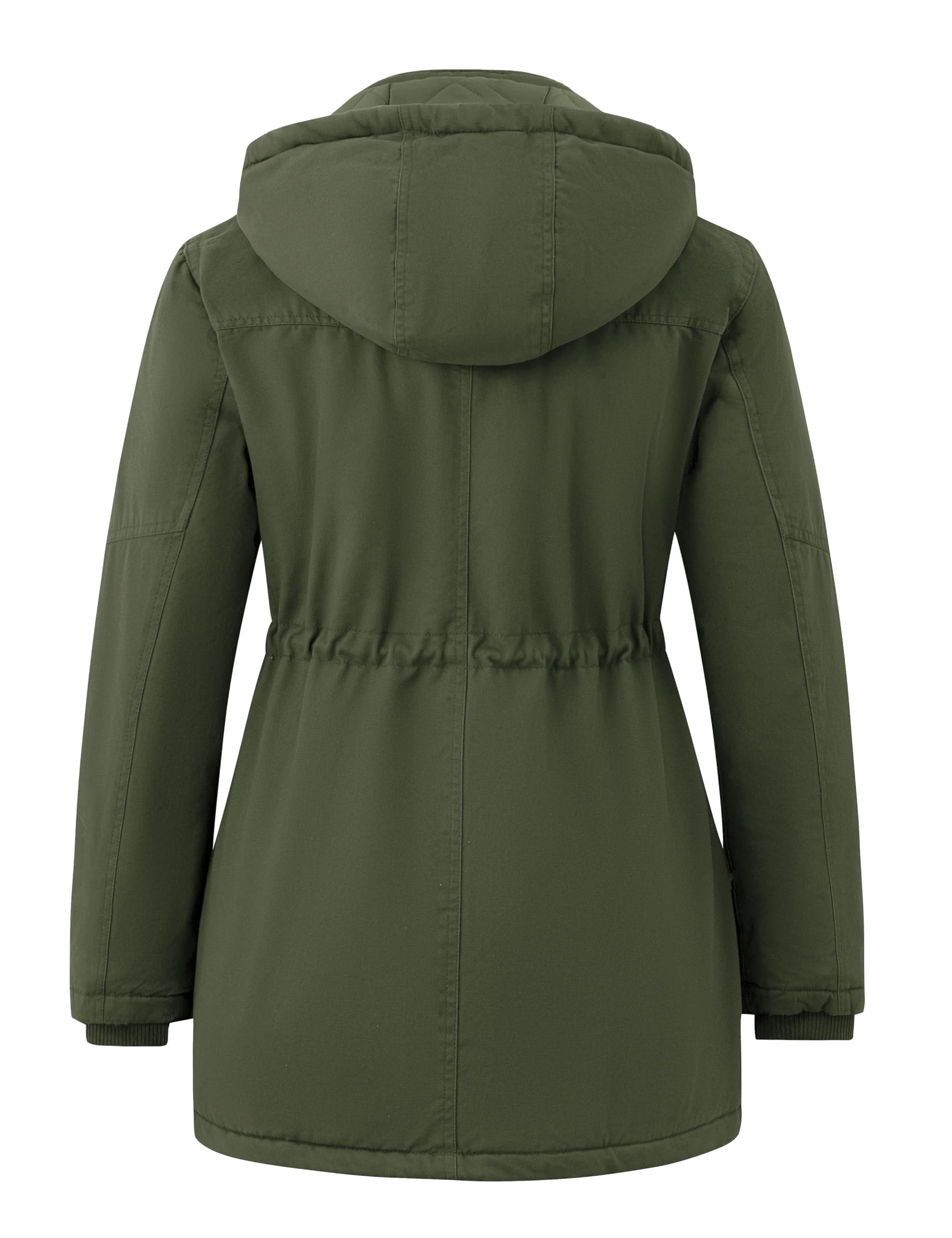 Wantdo Giacca con Cappuccio Rimovibile Cappotto Caldo Invernale da Esterno Parka con Fodera in Pile Giubbotto Antivento Donna