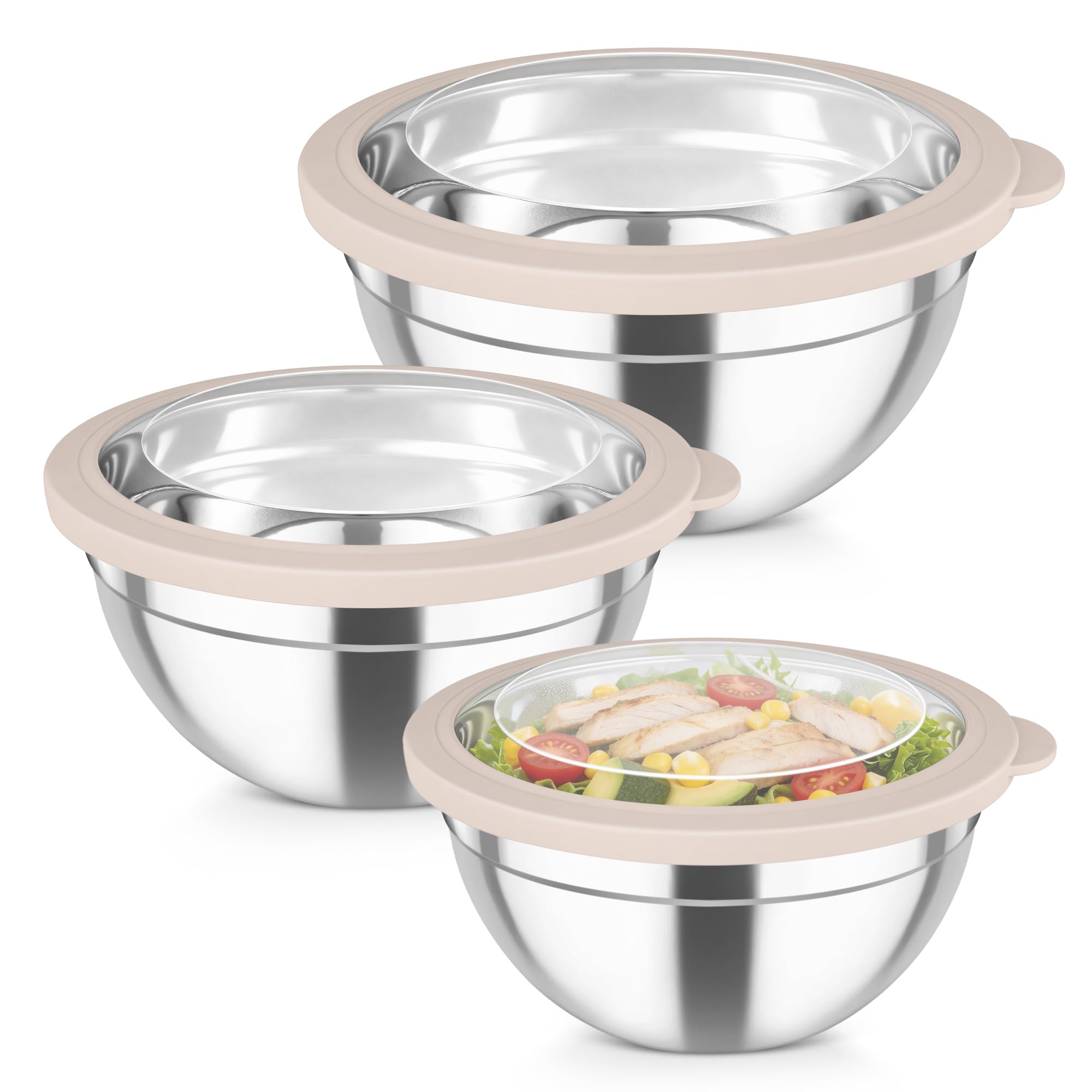TeamFar Mixing Bowls with Lids