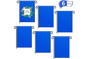 Double Sided Yard Flags 12x18 inch Blue 6 Pack