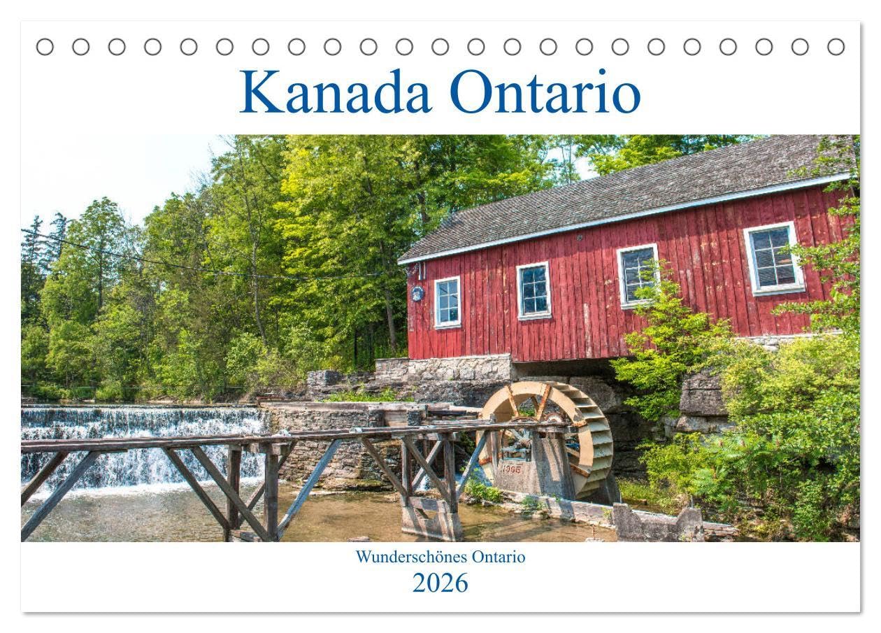Calendrier de table Ontario Canada 2026 DIN A5 horizontal mensuel Calvendo