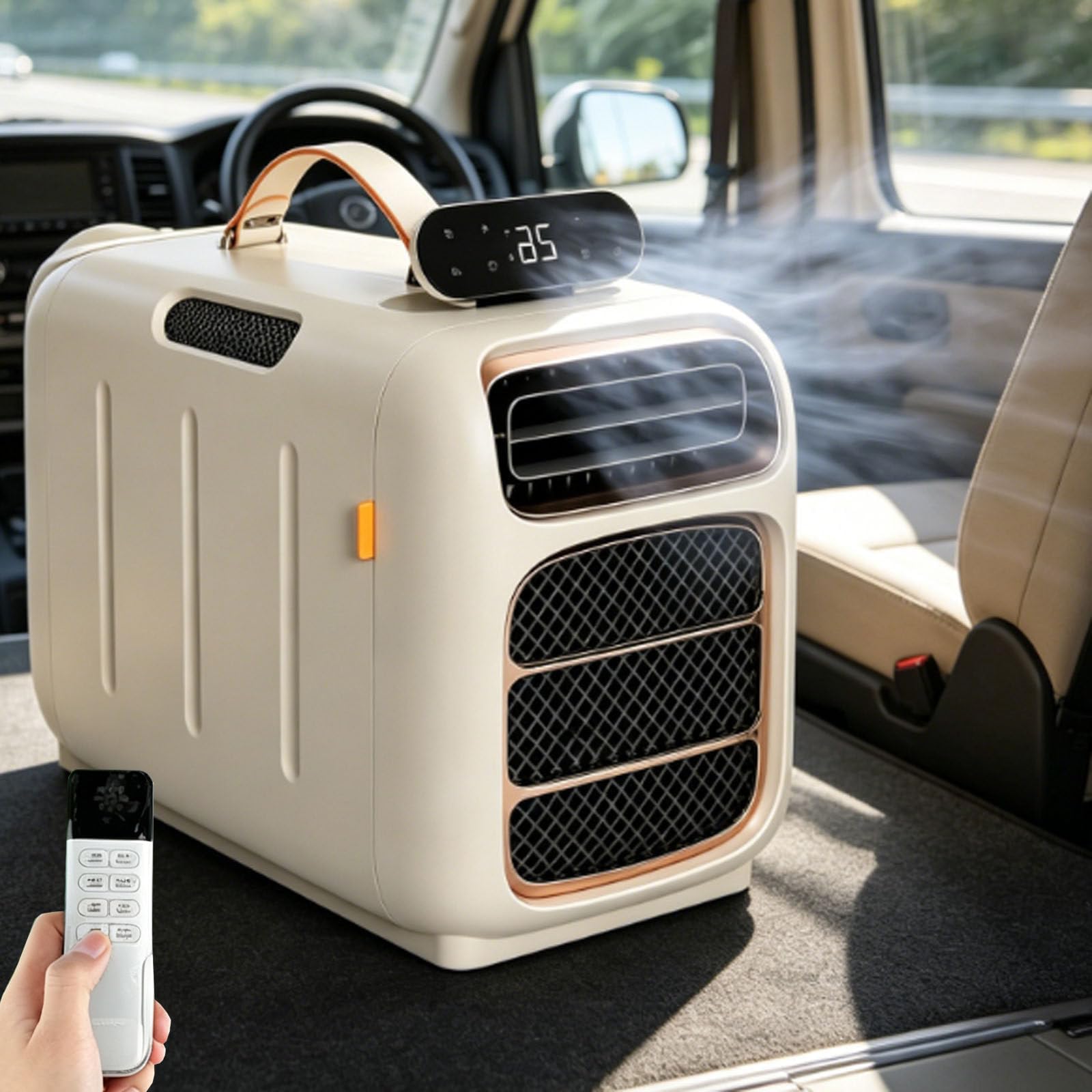 ZHZWwansuGE Portable Air Conditioner, 4700 BTU 420w Cooling Capacity, Camping Air Conditioner With Remote Control, 3 Fan Speeds, Dehumidification And Cooling, For Rvs, Campervans, Trailers