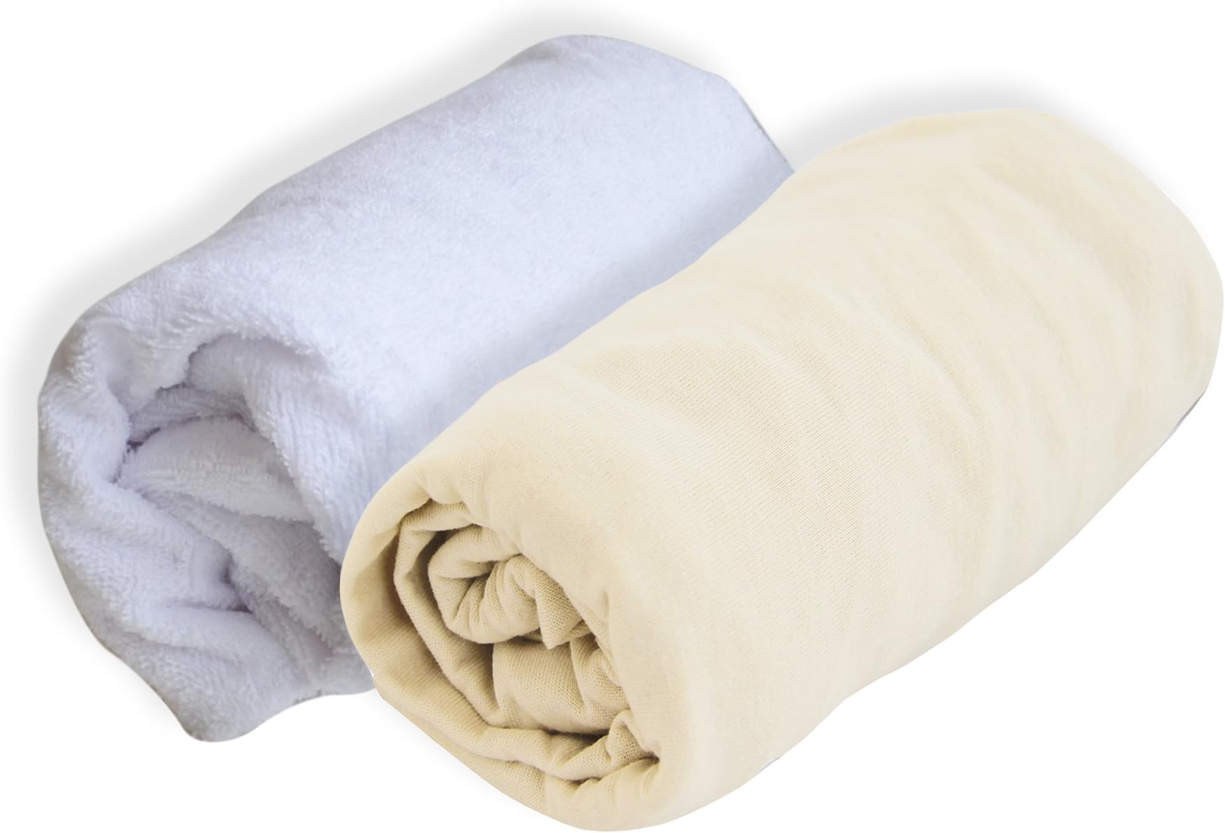 Poyetmotte Mattress Protector and Fitted Sheet, 120cm, Ecru, One Size