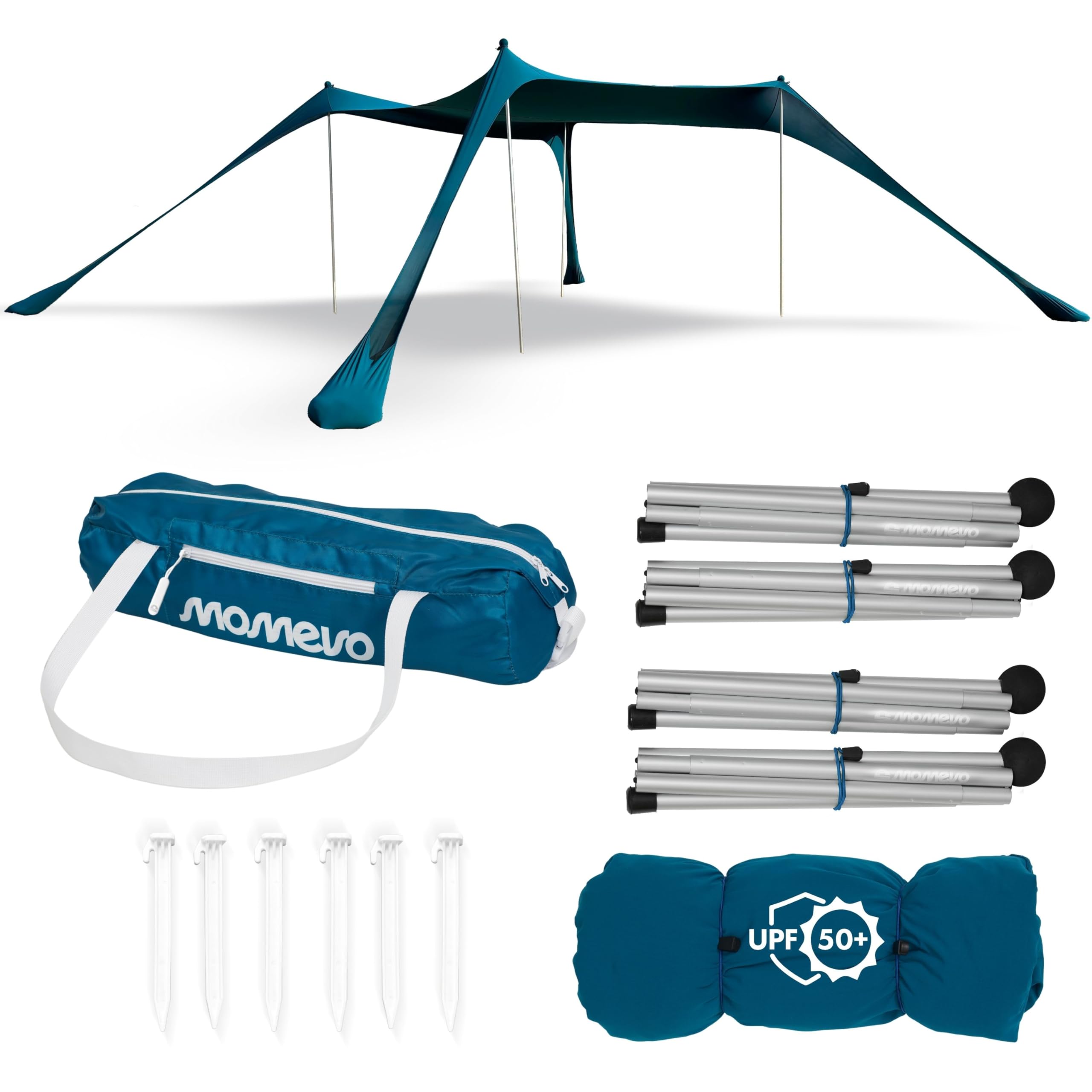 MOMEVO Sunsail Strandzelt Big Family – UV-Schutz UPF50+
